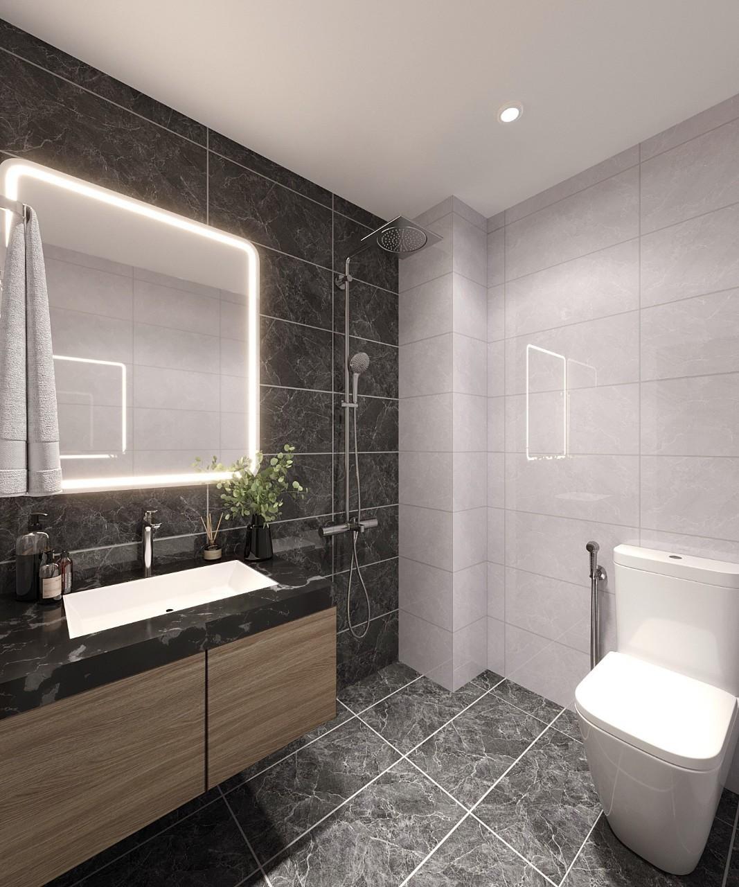 Bố trí gương kết hợp đèn LED giúp phòng khách luôn đầy đủ ánh sáng (nguồn: sưu tầm)