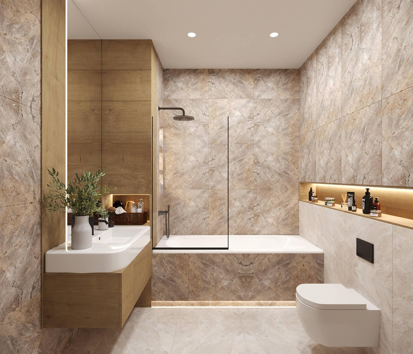 Sử dụng các món nội thất thông minh để tối ưu diện tích phòng tắm 4m2 (nguồn: sưu tầm)