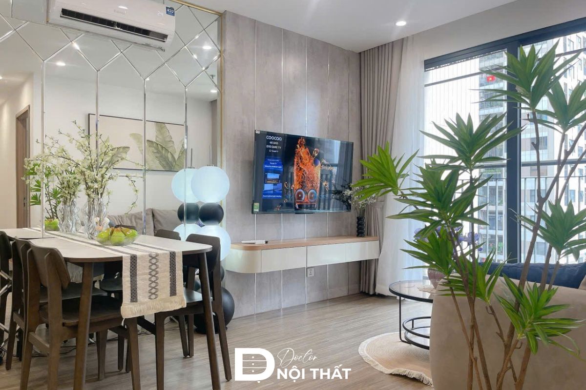 Chung cư Vin Smart City phân khuSapphire/S103.2421diện tích nhỏ được tối ưu phòng khách