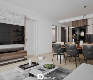 Phòng khách chung cư Ancora tối giản, hiện đại và đầy ánh sáng