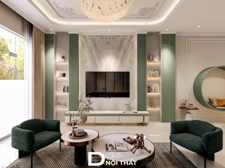Dự án thiết kế nội thất nhà phố tân cổ điển 5 tầng