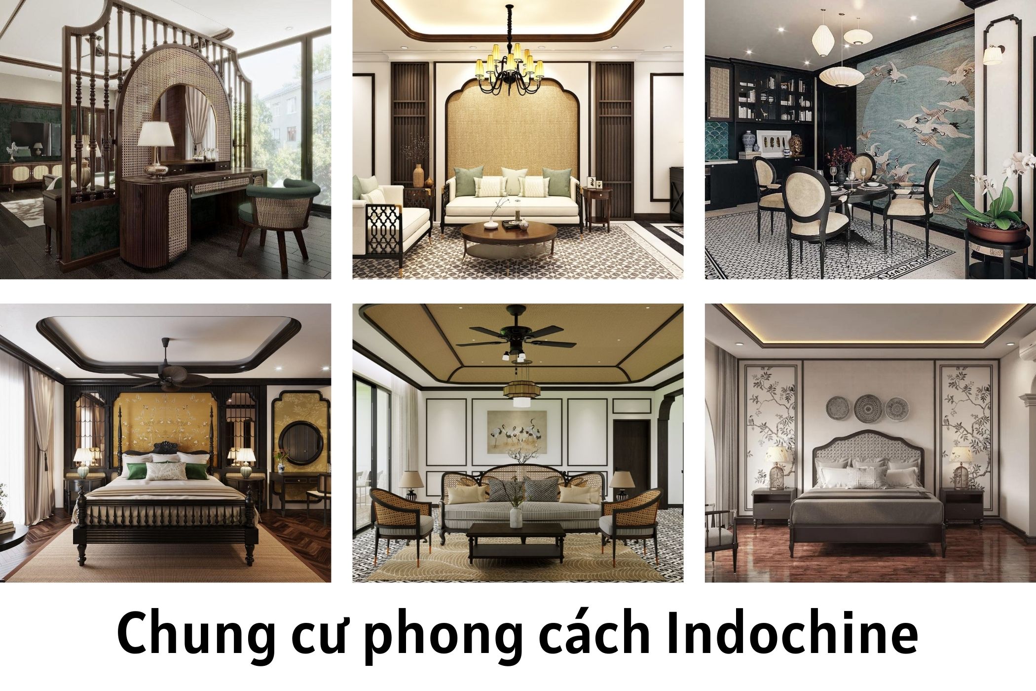 Phong cách thiết kế nội thất chung cư Indochine
