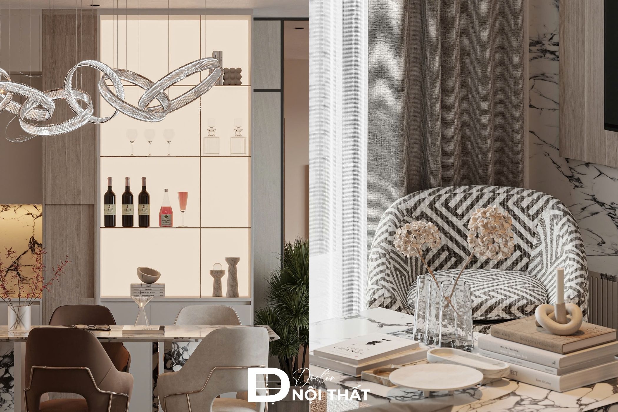 Thiết kế chung cư hiện đại tiện nghi tinh giản chi tiết thẩm mỹ