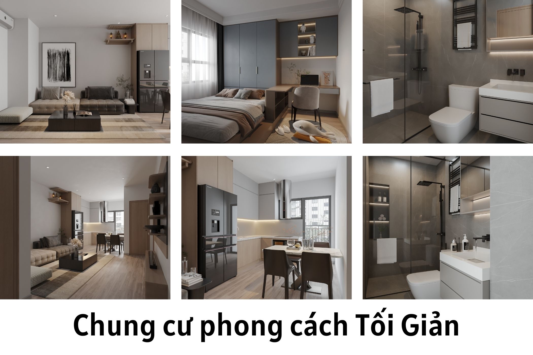 Phong cách thiết kế nội thất chung cư tối giản