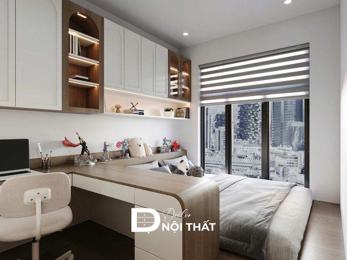 Mẫu thiết kế phòng ngủ đẹp cho nam đơn giản, tiện nghi