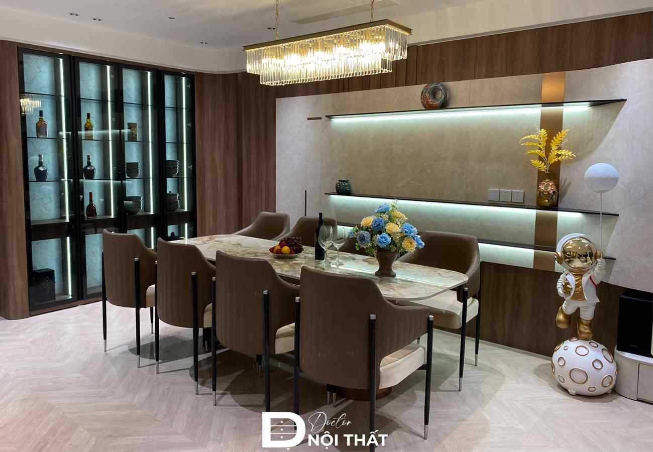 Thi công nội thất phòng bếp đầy đủ tiện nghi