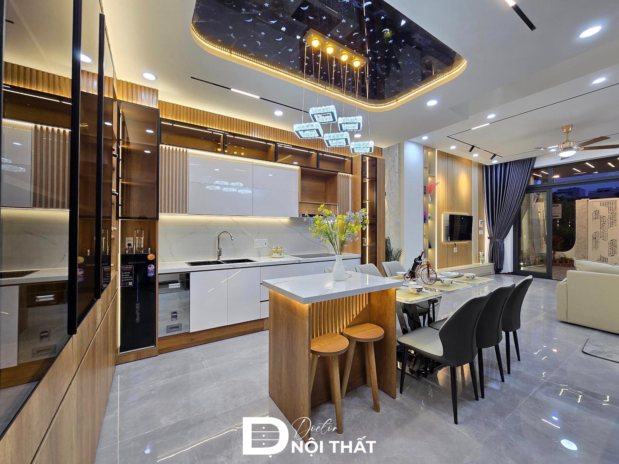 Nội thất phòng bếp sang trọng mang đến cảm giác ấm cúng