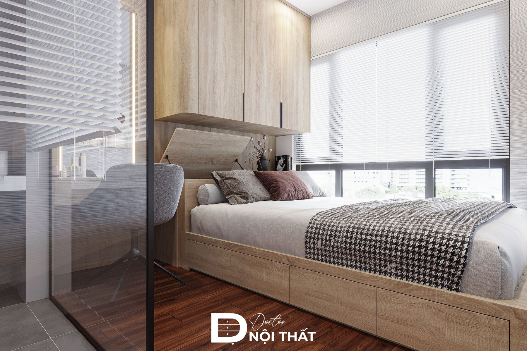 Mẫu thiết kế căn hộ đẹp dưới 30m2 nội thất đa năng tiện nghi cho người độc thân