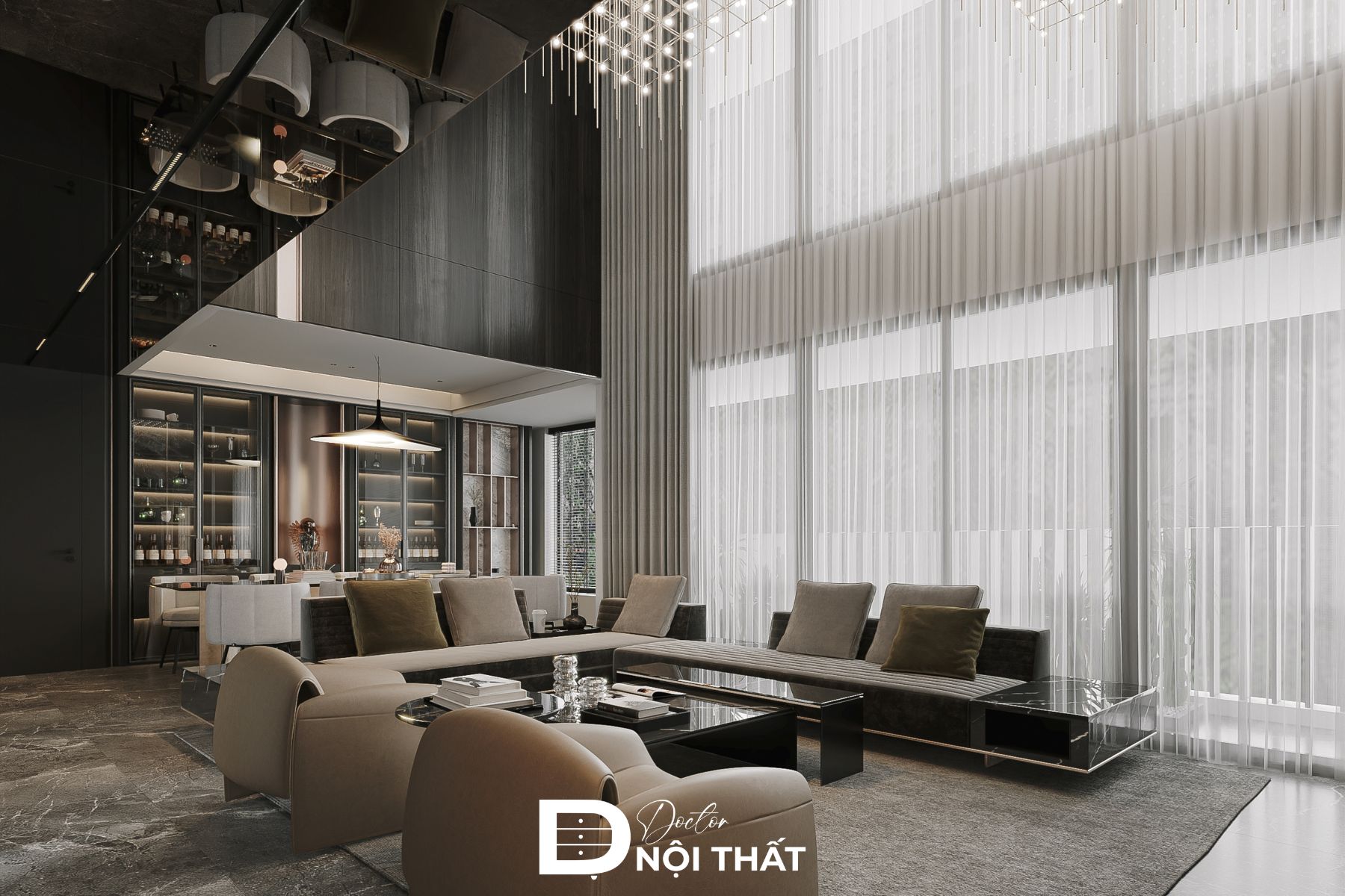 Nội thất chung cư cao cấp Duplex trên 90m2 rộng thoáng, sang trọng, tiện nghi