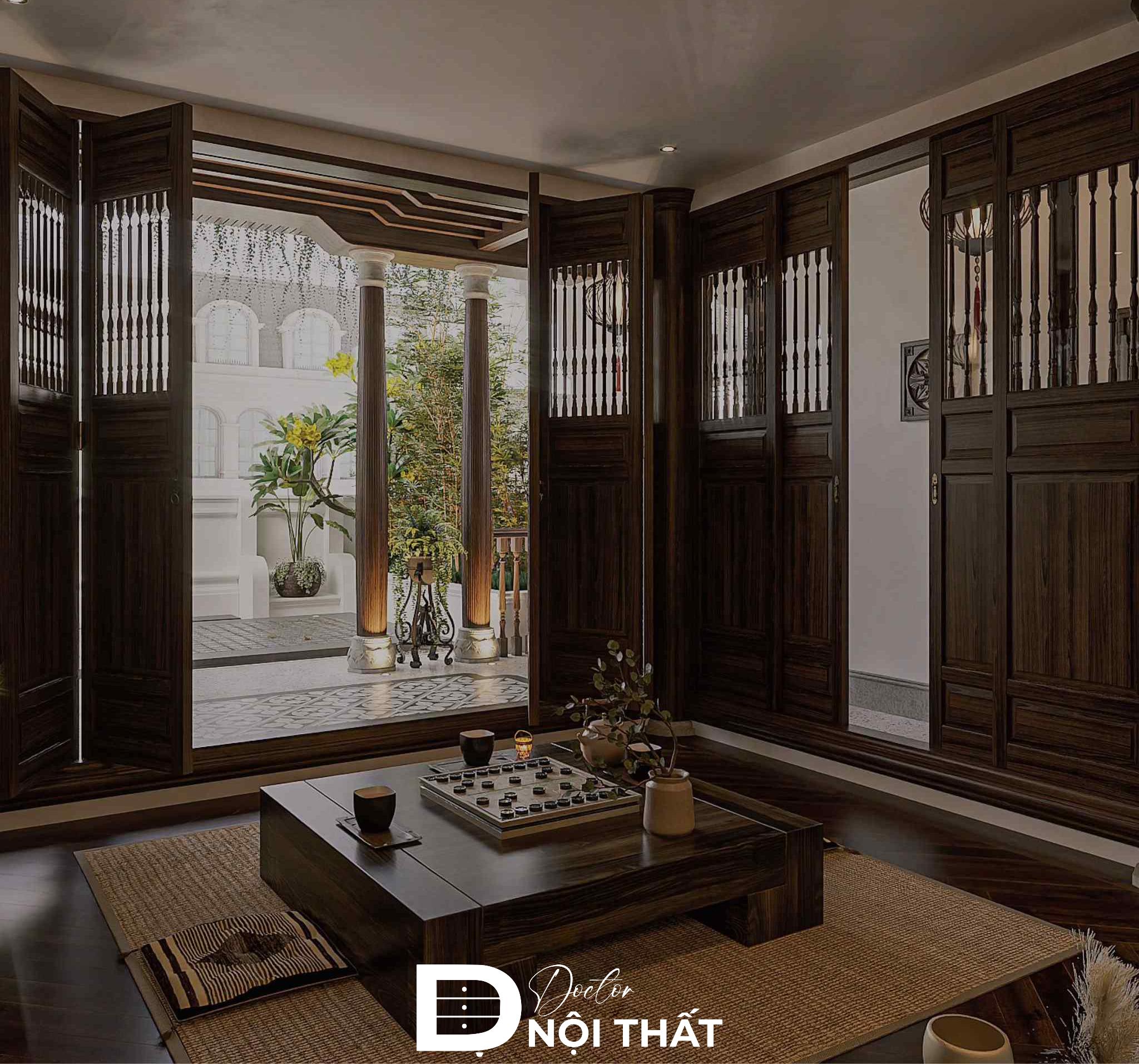 Thiết kế nội thất nhà phố phong cách Trung Hoa mang đậm tính truyền thống