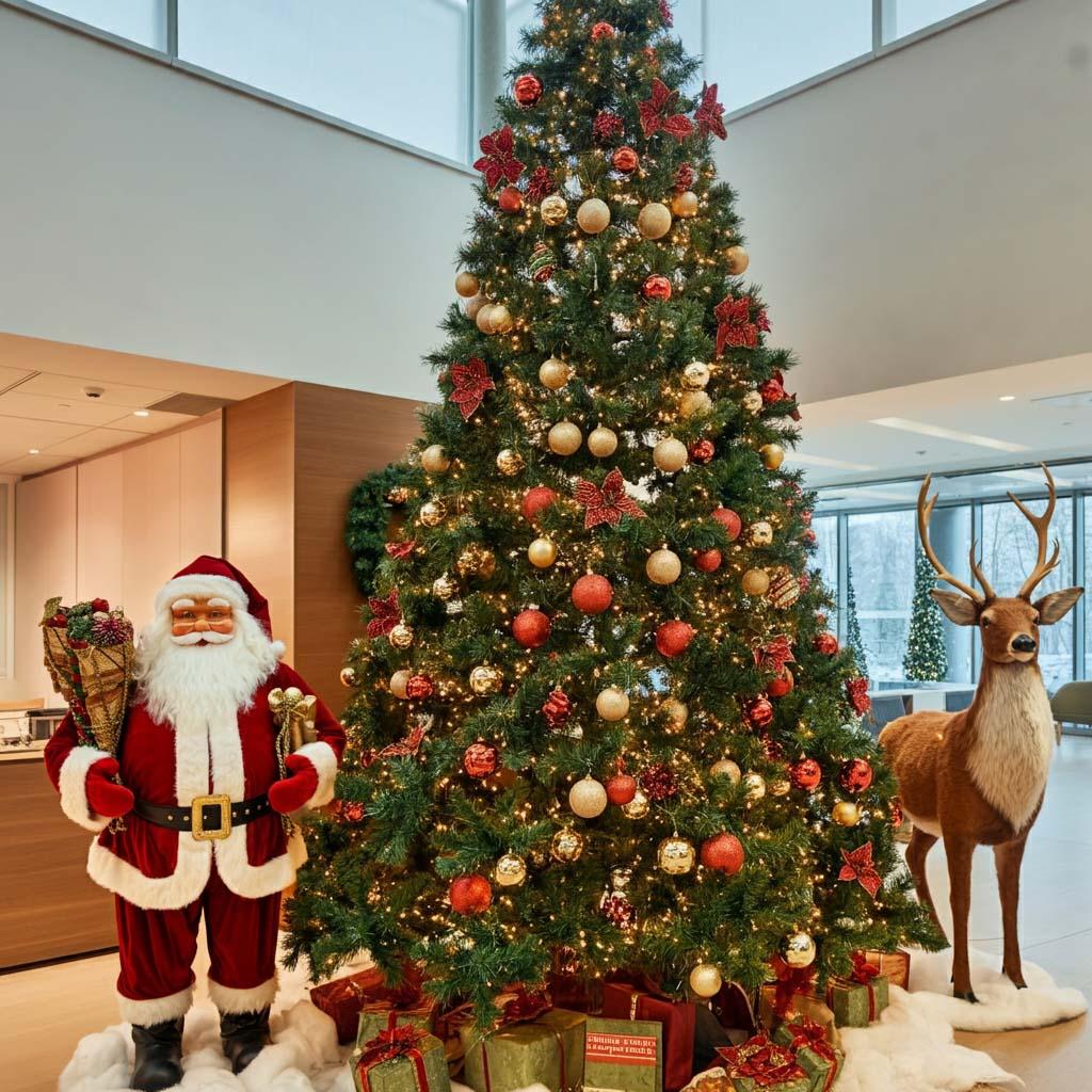 Mô hình ông già noel trang trí văn phòng ấn tượng (nguồn: sưu tầm)