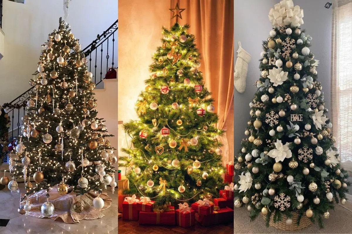 Cây thông và noel trang trí bằng đèn ấn tượng (nguồn: sưu tầm)