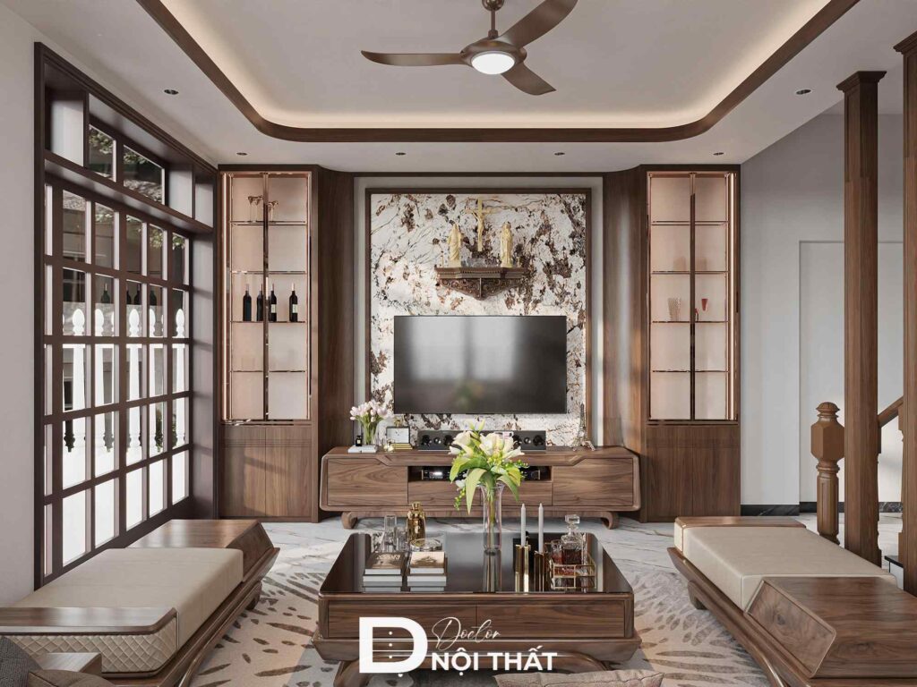 50+ Mẫu tủ trang trí phòng khách đẹp, hiện đại nhất 2026