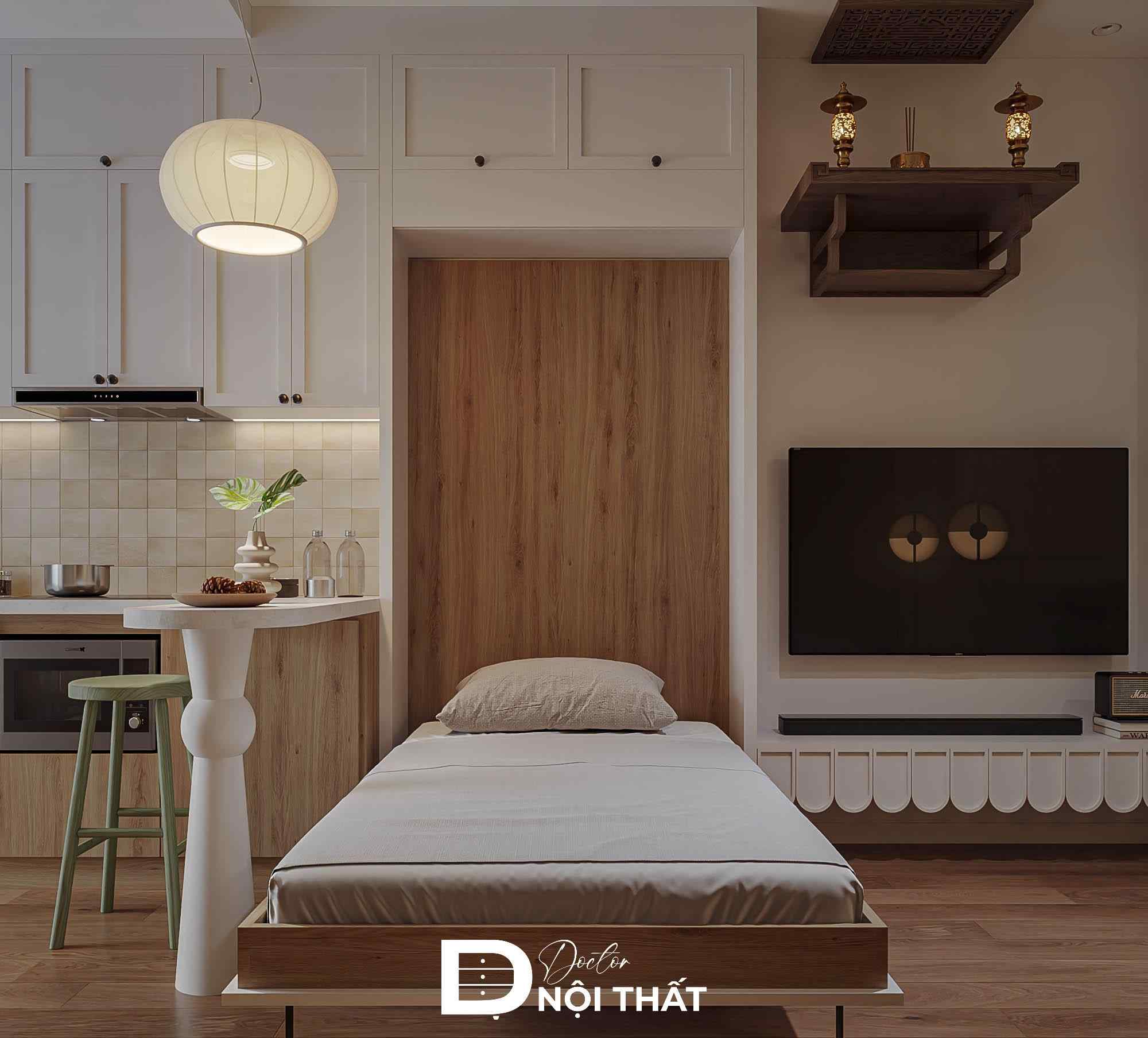Bản vẽ thiết kế nội thất chung cư phong cách Bắc Âu