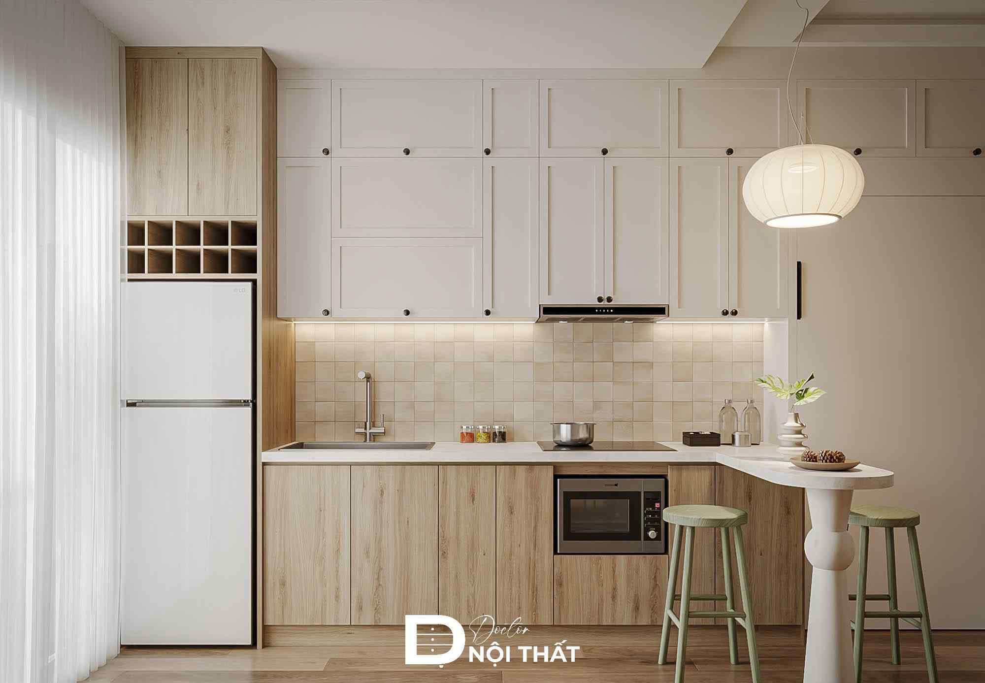 Bản vẽ mô tả chi tiết từng khoang tủ bếp
