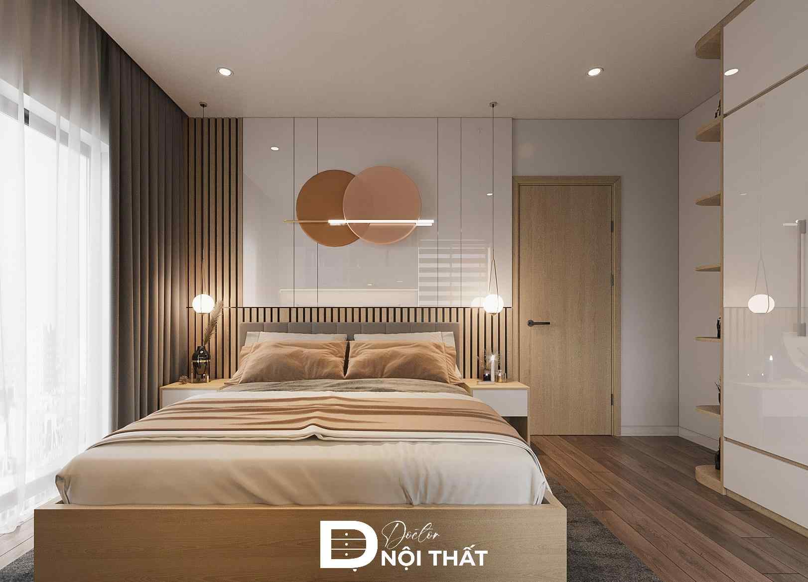 Thiết kế phòng ngủ phụ mang hơi hướng trẻ trung với gam màu tươi sáng
