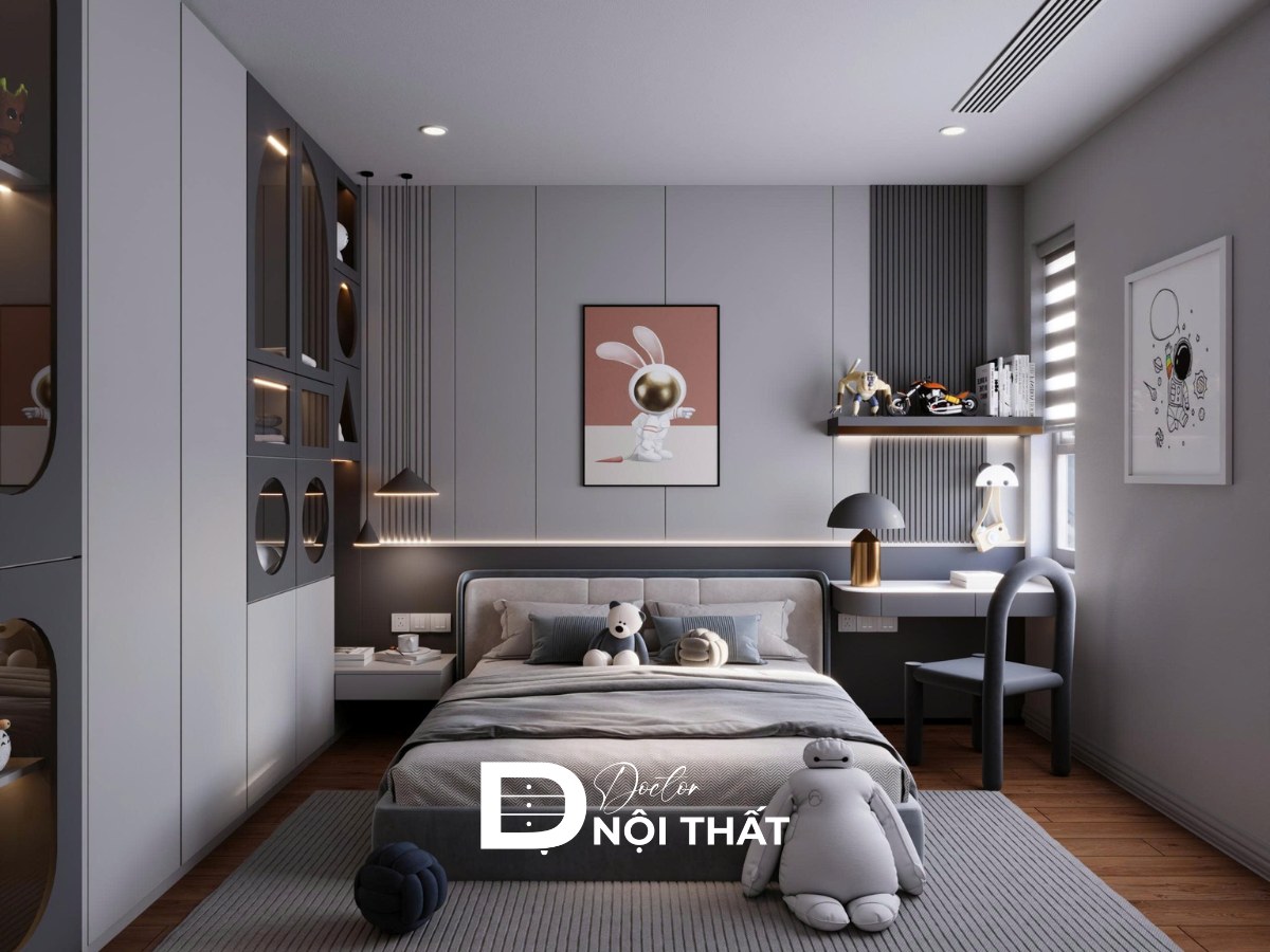 Mẫu phòng ngủ cho bé trai cá tính, năng động