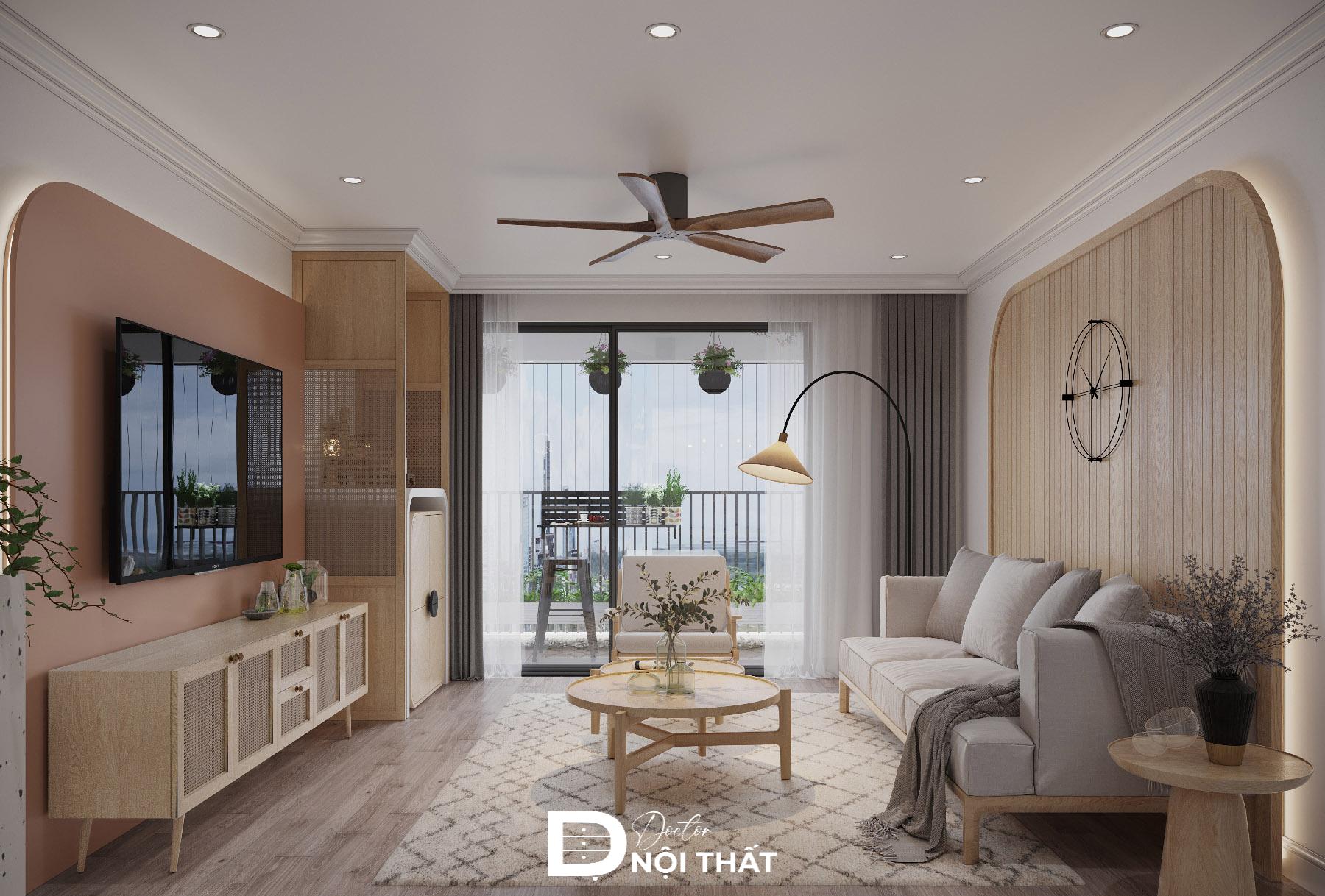 Căn hộ chung cư 60m2 phong cách nhật bản thoáng đãng, đầy đủ tiện nghi
