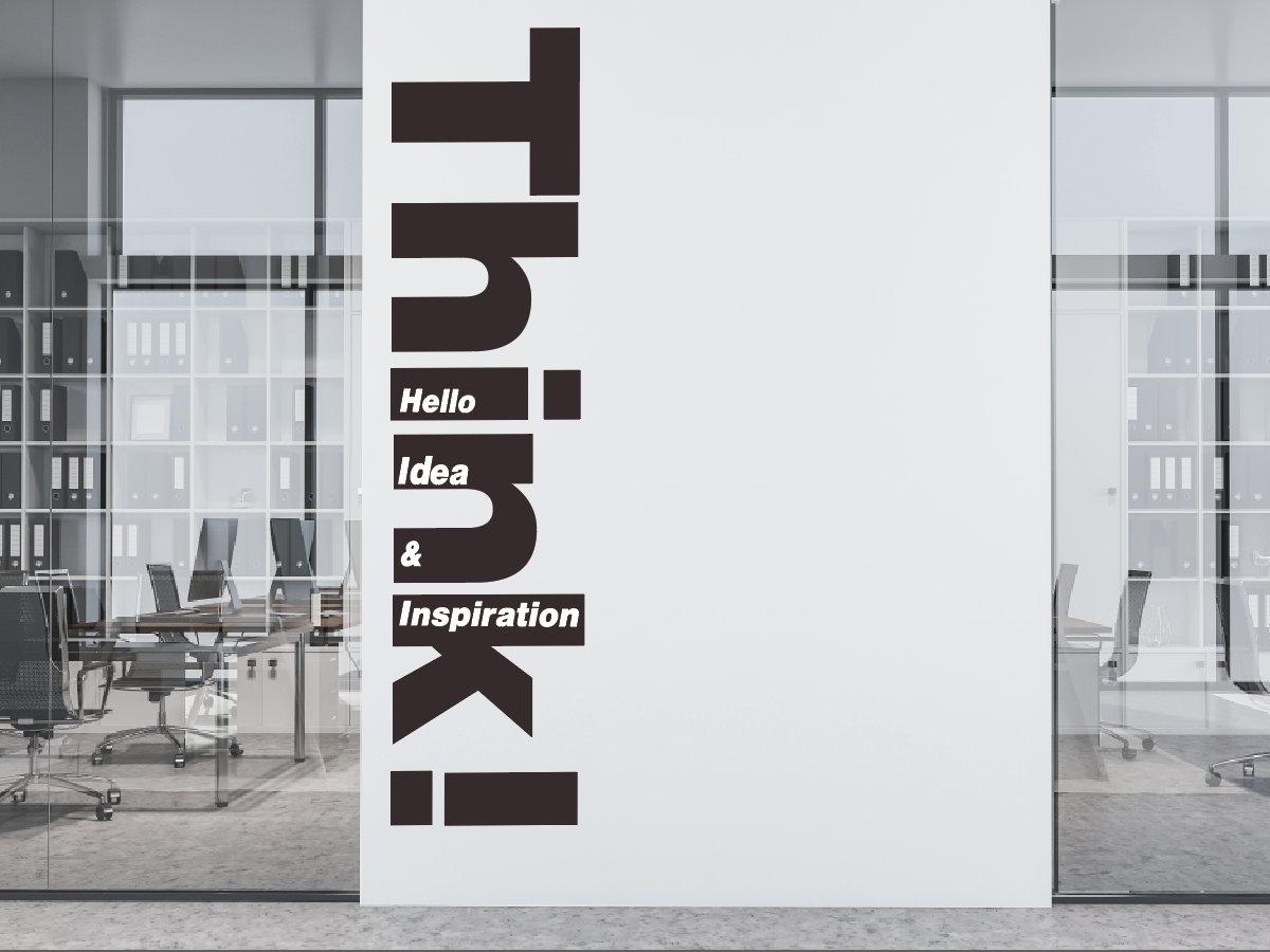 Cách decor văn phòng đơn giản với mảng tường typography tạo điểm nhấn thị giác (nguồn: sưu tầm)