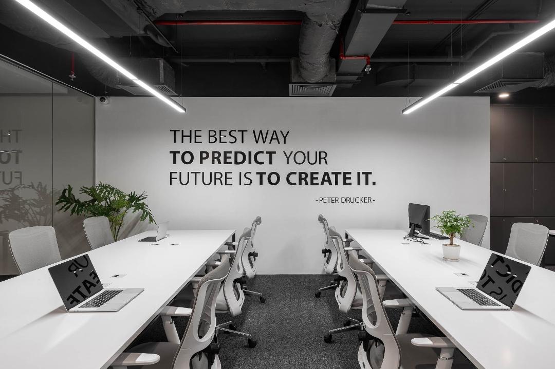 Decor văn phòng nhờ bức tường slogan truyền cảm hứng(nguồn: sưu tầm)