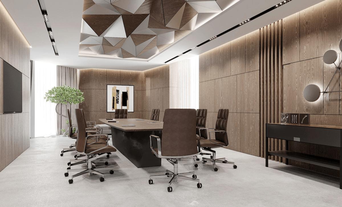 Mẫu thiết kế nội thất phòng họp văn phòng đẹp ấn tượng (nguồn: sưu tầm)