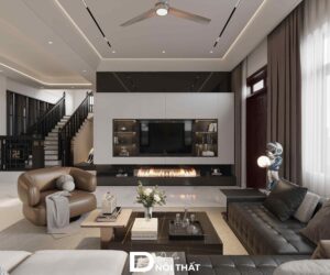 Nội thất biệt thự được thiết kế theo phong cách hiện đại