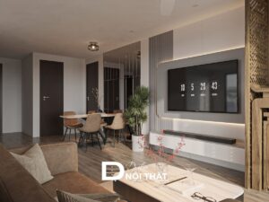 Mẫu thiết kế nội thất chung cư 2 phòng ngủ đẹp sang trọng