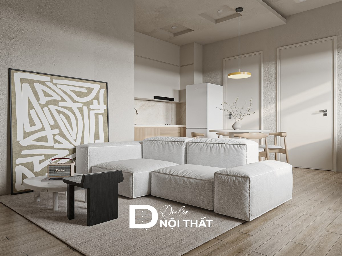 Mẫu thiết kế nội thất chung cư 2 phòng ngủ đẹp sang trọng