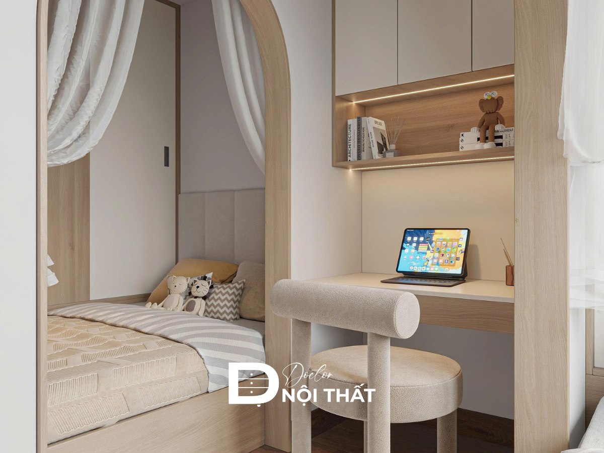 thiết kế phòng ngủ nhỏ chung cư CT1 Ruby City