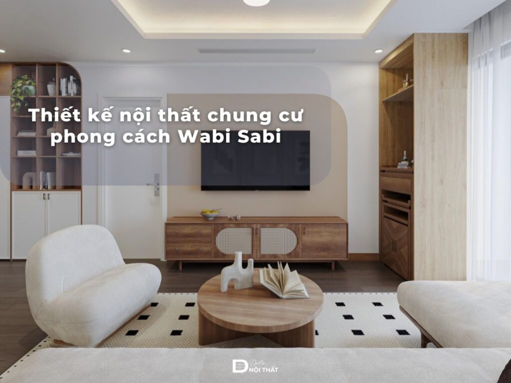 Thiết kế nội thất chung cư phong cách Wabi Sabi hiện đại.