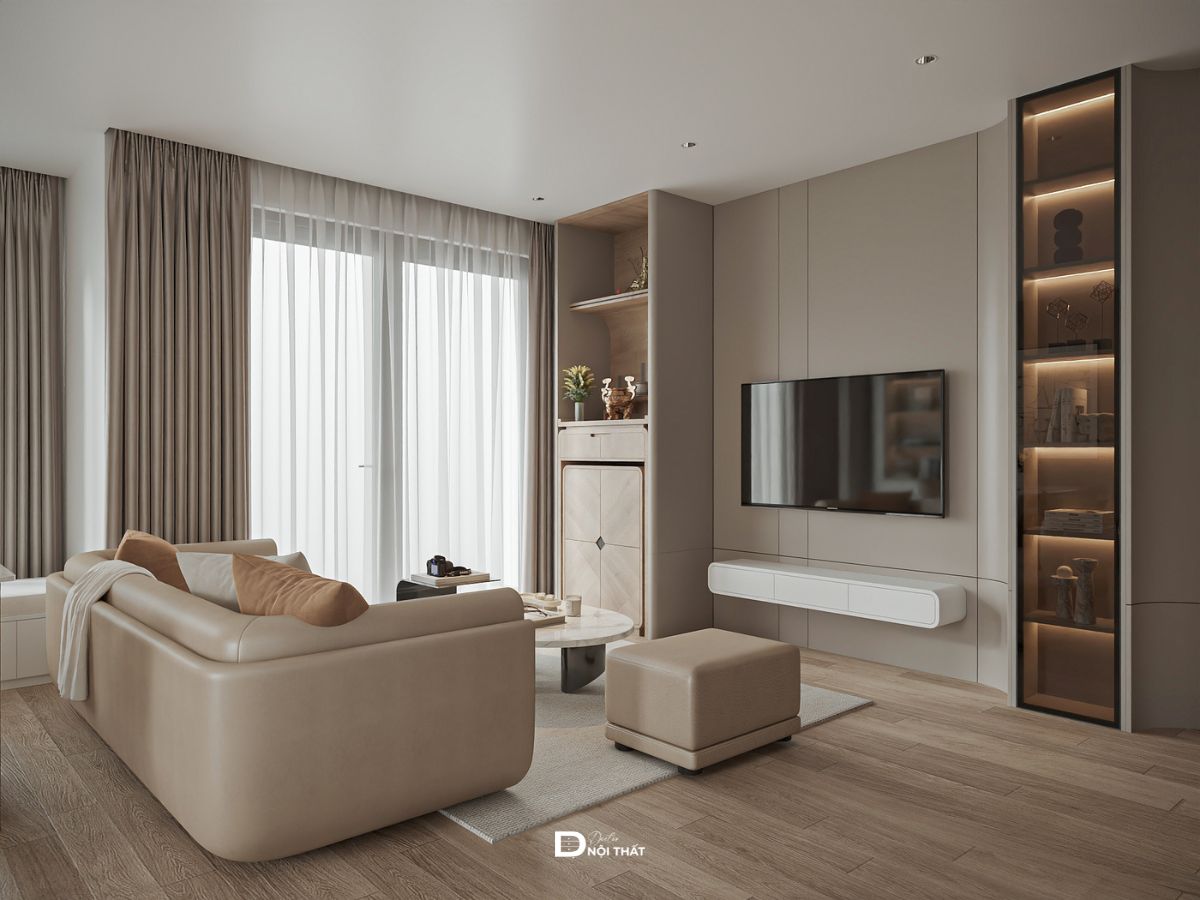Thiết kế phòng khách có bàn thờ