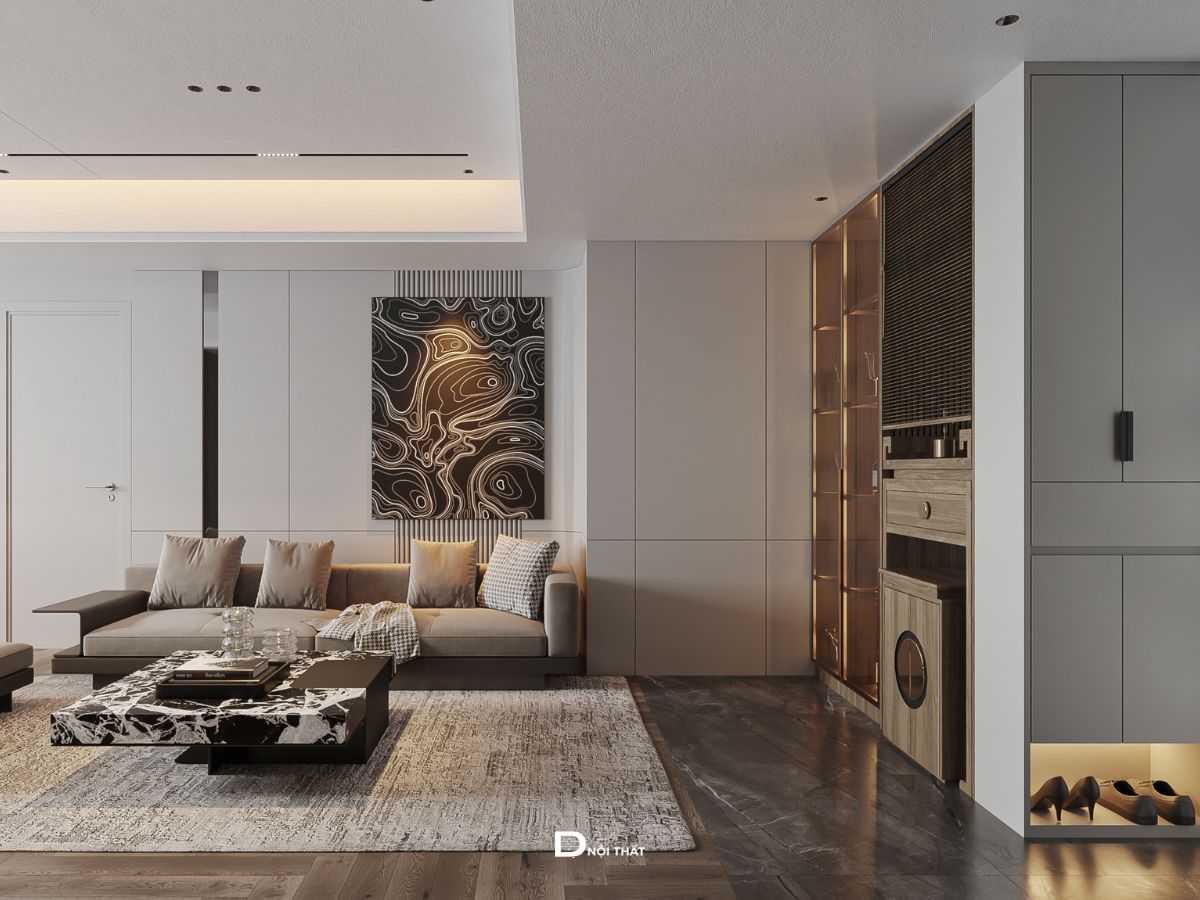 thiết kế nội thất chung cư 100m2 3 phòng ngủ Xa La Hà Đông