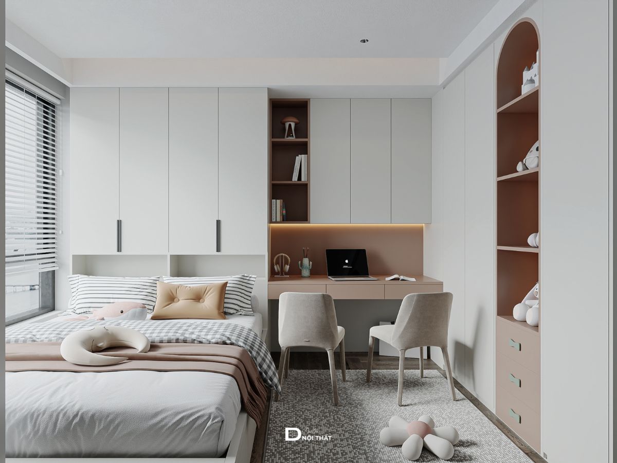 thiết kế phòng ngủ chung cư Xa La Hà Đông 100m2