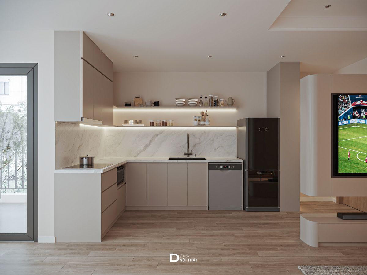 thiết kế phòng bếp chung cư Vinaconex 94m2